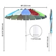 thumbnail image 2 of 8 Ft Metal Rainbow Beach Patio Umbrella 16 Rib Tilt Market Table Sunshade 4 Pack, 2 of 9