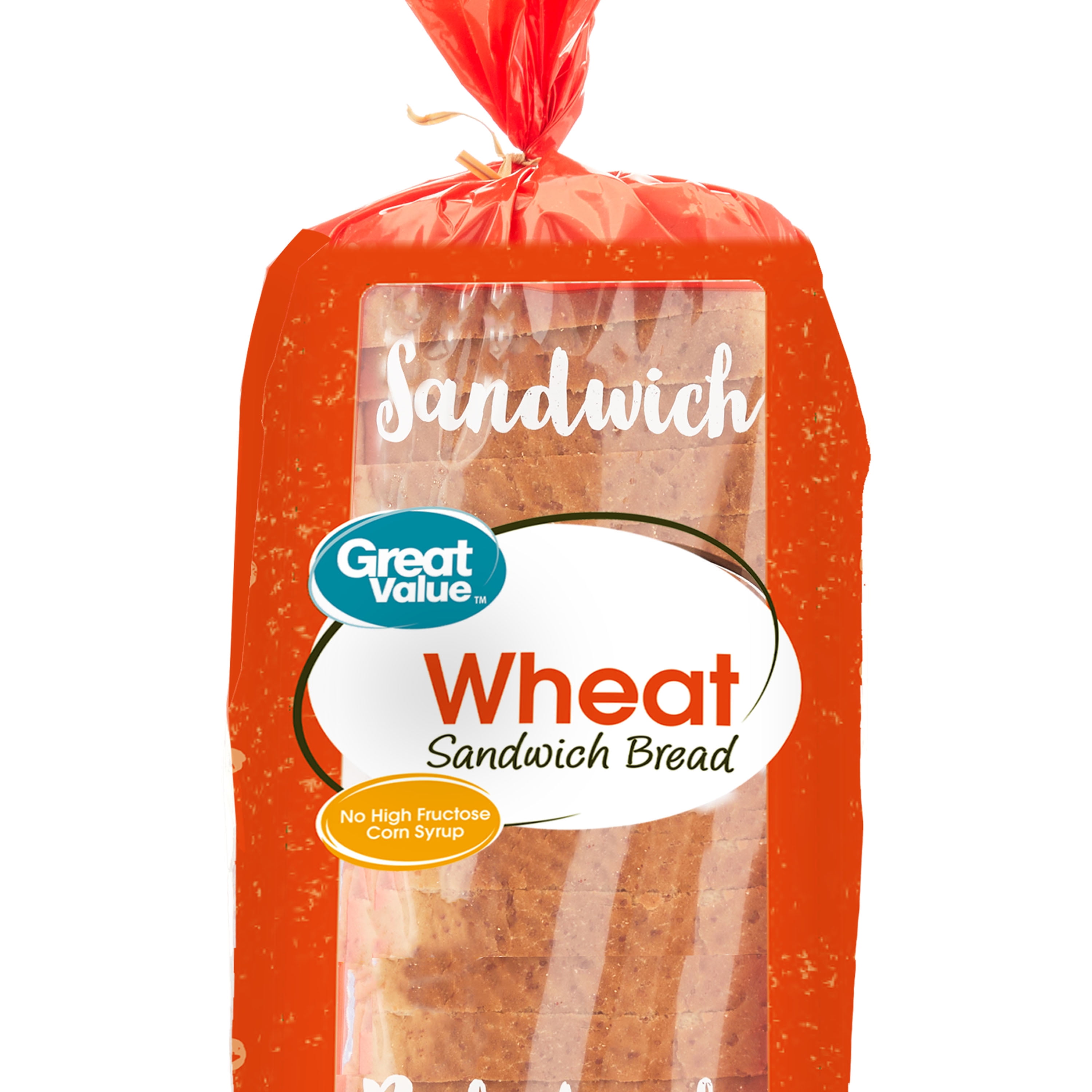 Great Value Wheat Sandwich Bread Loaf, 20 oz
