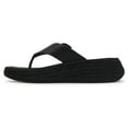 thumbnail image 2 of Fitflop Womens F Mode Adjustable Flatform Toe Post Leather Sandals, 2 of 4
