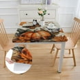 thumbnail image 2 of nygtbtfer Pumpkins Square Fitted Tablecloth, Waterproof Polyester Stain Resistant Table Clothes, Elastic Edge Wipeable Washable Tablecloths Square Table white, 2 of 8