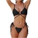 thumbnail image 2 of Traje de baño para mujer, bikini de tirantes sin espalda de color liso para mujer, trajes de baño para mujer, conjuntos de bikini para mujer, trajes de baño de bikini para mujer, 2 of 4