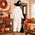 thumbnail image 6 of Halloween Monster Onesie Pajamas for Adults, Funny Big Mouth One Piece Jumpsuit with Hooded Design, Soft Sleepwear Loungewear Outfit, 6 of 6