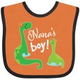 thumbnail image 3 of Inktastic Nanas Boy Grandson Dinosaur Boys Baby Bib, 3 of 4