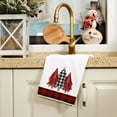 thumbnail image 3 of SM-XLHN Christmas Kitchen Towels Set of 2,Black Buffalo Plaid Xmas Tree Dish Towels 18x26 Inch Drying Dishcloth,Farmhouse Home Decoration AD008, 3 of 6