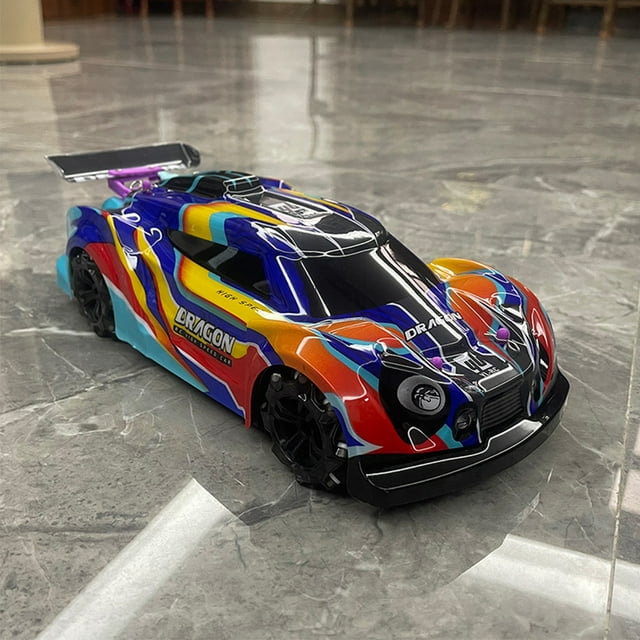 Children 2.4g Remote Control Car 1:14 4WD Electric Rechargeable High Speed Drift Spray Racing Car With Music Light