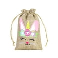 thumbnail image 2 of Wooowa Easter Linen Candy Bags - Reusable Treat Pouches, Festive Party Favor Bags for Easter Celebrations, 2 of 6