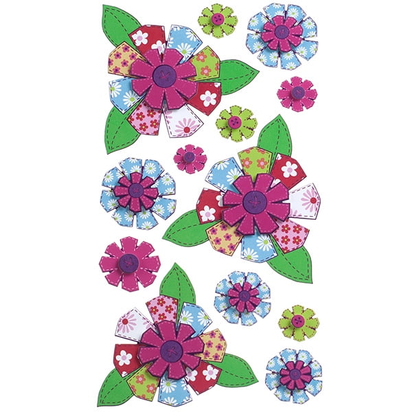 Patterned Flower Stickers