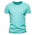 thumbnail image 7 of Hawaii Men‘s Casual Short Sleeve T-shirt 100% Cotton 9 Colors Summer Sports Clothing Top S-5XL High Quality Solid Color T-shirt, 7 of 7