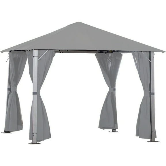 Garden Winds Replacement Canopy Top Cover 84C-164 Gazebo - Riplock 350 - Slate Gray