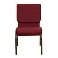 thumbnail image 6 of 4 Pk. 18.5''W Burgundy Fabric Stacking Church Chair - Gold Vein Frame, 6 of 9