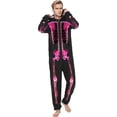 thumbnail image 3 of XUNHAO Matching Halloween Family Outfit Parent Child Outfit Skeleton Hooded Zipper Home Jumpsuit Family Photo Outfits, 3 of 6