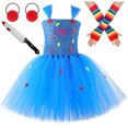 thumbnail image 3 of Disfraz de Chucky de Halloween para niños, juego de niños, muñeco fantasma asesino de terror, conjunto de vestido con tutú, vestidos elegantes para fiesta de carnaval para niñas pequeñas, 3 of 5