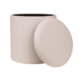thumbnail image 6 of Mainstays Round Storage Ottoman, Cream Linen Fabric, 6 of 12