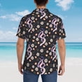 thumbnail image 6 of Daiia Snake And Floral1 Hawaiian Shirt for Men Gentle Cotton Regular Short Sleeve Casual-Large, 6 of 9