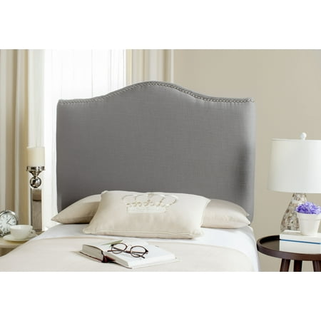 SAFAVIEH Jeneve Retro Winged Upholstered Headboard Twin Arctic Grey