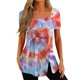 thumbnail image 1 of Gibobby Playera de Manga Corta con Cuello Redondo Tops verano para mujer, camiseta informal con cuello cuadrado y manga corta con botones y abertura, camiseta, Tops,(Rojo,G), 1 of 5