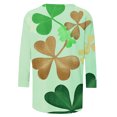thumbnail image 4 of St Patrick's Day T-Shirt for Women, Women 3/4 Sleeve Tee, Crew Neck Blouse Fashion Women's Tees Casual Round Neck 3/4 Sleeved Loose T Shirt Ladies Tops Blouses Shirts, 4 of 5