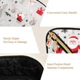 thumbnail image 5 of FORMRS Makeup Bag Travel Cosmetic Organizer for Women Fold Flat Zipper Pouch with Handle, Gray Christmas Santa, 5 of 8