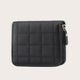 thumbnail image 5 of Fashion Mini Wallet Short Coin Purse Solid Leather Women Card Holder Small Black, 5 of 7