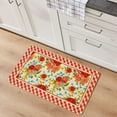 thumbnail image 2 of Flower Kitchen Rug Sets 2 Piece Farmhouse Summer Kitchen Mat for Floor Non Slip Washable Thin Kitchen Area Rug Floor Mat Waterproof Hallway Laundry Room Runner Rug, 2 of 6
