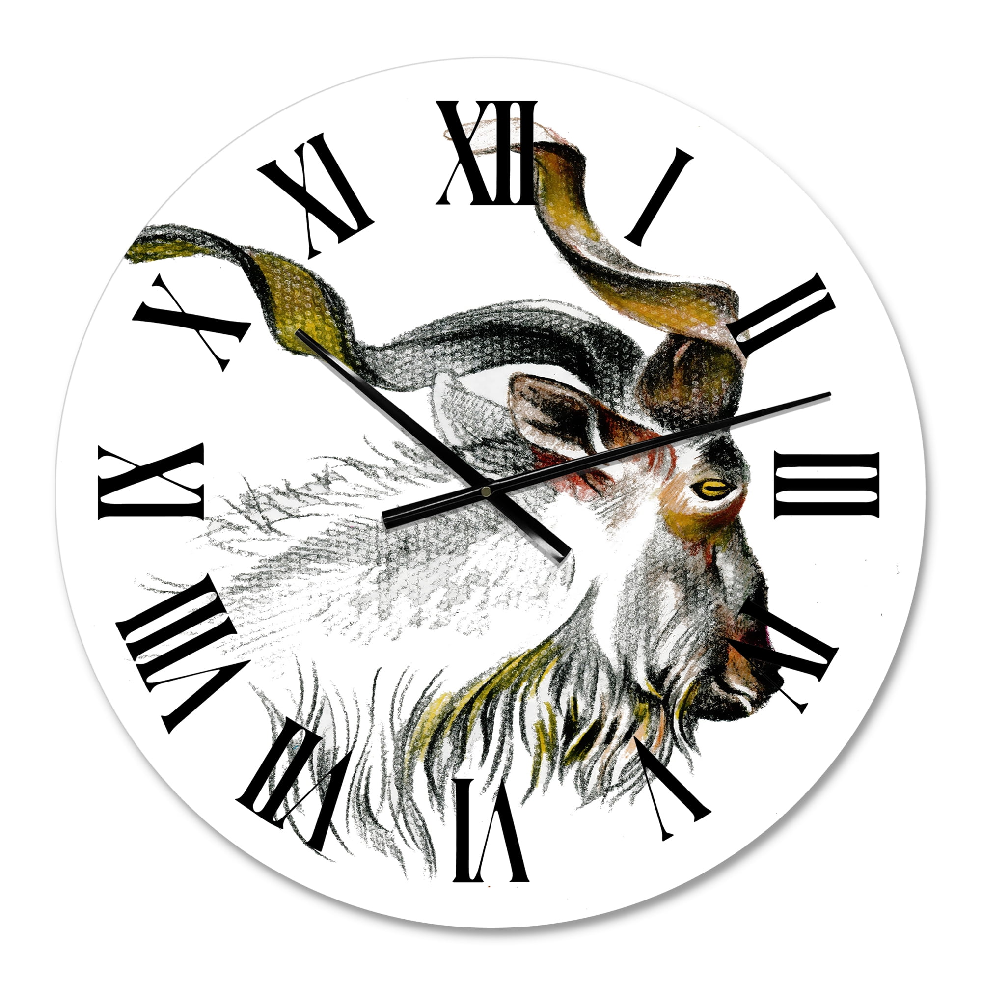 Designart 1 in Quartz Farmhouse Wall Clock
