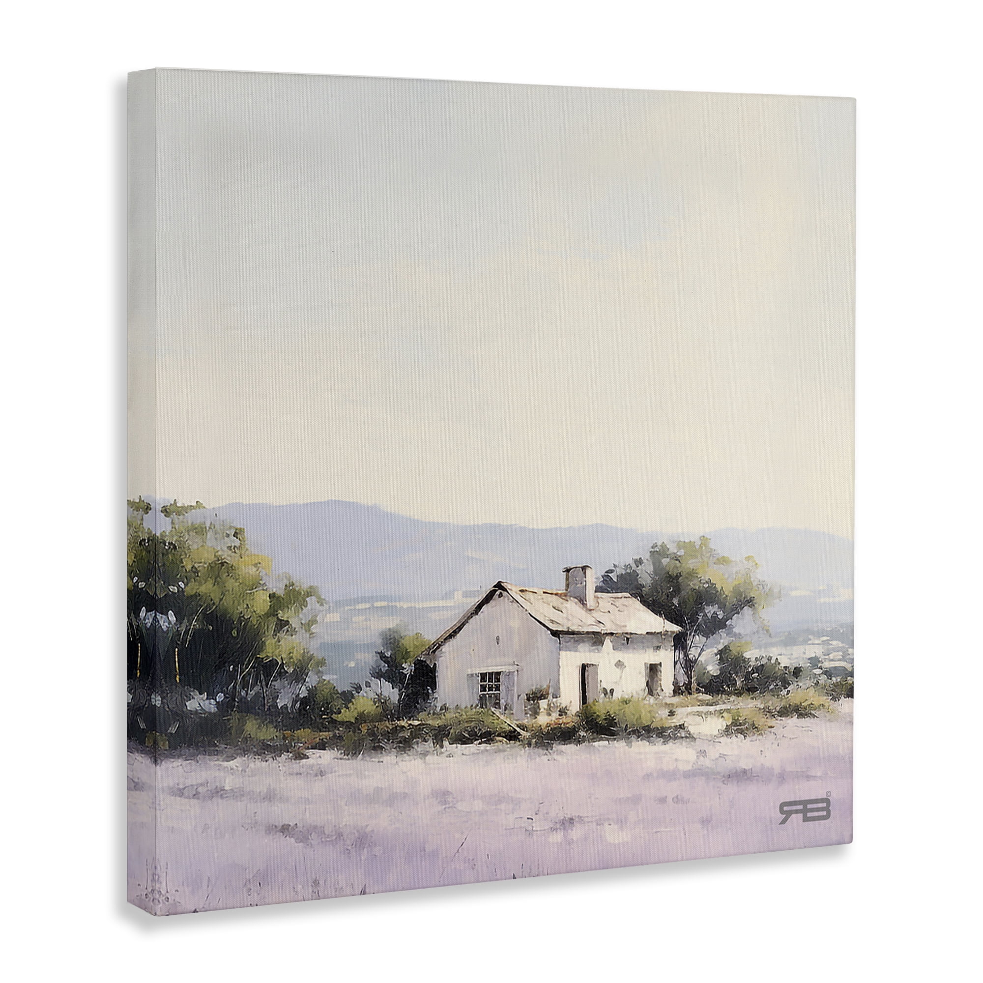 Stupell Industries Rural Farm Horizon Landscape & Nature Painting Wrapped Canvas Art Print Wall Art, 24 x 24