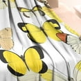 thumbnail image 3 of Yellow Butterfly Pattern Blanket,Comfortable Soft Flannel Throw Blanket,All Season,Warm Lightweight Blankets for Sofa Bed Couch Living Room Chair,30"x40", 3 of 4