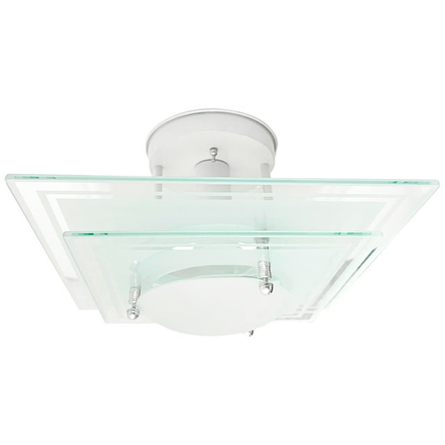 Lampara De Techo Luz Ideal, Plafón Satélite Cuadrado Blanco.