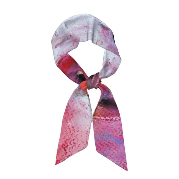 Easygdp Pig Neck Scarf Printed Scarves Head for Women'S Fashion Satin Scarfs For Bag Hair for Dating, Travel