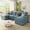 Blue, variant on Euroco U-Shaped Chenille Sectional Sofa with Adjustable Armrest Pillows - Perfect for Living Rooms, Offices, and Spacious Spaces