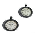 thumbnail image 6 of DecMode 12"H, 11"W Cream Metal Pocket Watch Style Wall Clock (2 Count), 6 of 8