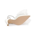 thumbnail image 5 of BLISSFUL STEP Rhinestone Mesh Bow Slingback Stiletto Heel Pumps for Women White 6, 5 of 6