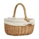 thumbnail image 1 of Cesta de mimbre para picnic, tejida a mano, para fotos, decorativa, con asa beige, 1 of 9