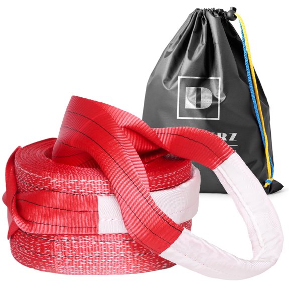 Tow Strap Heavy Duty 85000 lbs 30ft - Recovery Towing Rope 42 US Tons 9m for Trucks and Buses