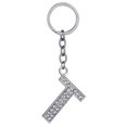 thumbnail image 1 of Key Chain Rhinestone A to Z Design Pendant Keychain Key Ring for Handbag Decor, 1 of 8