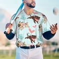 thumbnail image 5 of KLL Cute Pug Dogs for Men's Baseball Shirts,Short Sleeve Casual Shirts Button Down Shirt for Men Beach Summer Wedding Shirt-XX-Large, 5 of 7