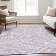 thumbnail image 3 of HomeRoots 671468 10 x 14 ft. Lavender & Ivory Floral Transitional Washable Machine Made Rectangle Area Rug with UV Protection, 3 of 7