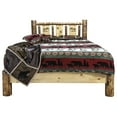thumbnail image 2 of Glacier Country Collection Queen Platform Bed w/ Laser Engraved Moose Design, 2 of 9