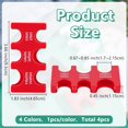 thumbnail image 2 of HOBBIESAY 4 Pcs Distributeur de Pièces 4 Couleurs Étui Rigide Boîte de Rangement Rectangulaire en Plastique Rouge Vert Noir Blanc avec 6 Emplacements pour Accessoires de Rangement, 2 of 5