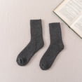 thumbnail image 3 of D GROEE Wool Socks 1 Pair Winter Socks Thick Plush Solid Color Knitted Mid tube Ankle Soft Resistant Anti slip Elastic Thermal Floor Socks Solid, 3 of 7