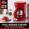 thumbnail image 4 of MÜELLERHOME 12-Cup Red Coffee Maker - Perfect for Home or Office, Borosilicate Carafe, Auto-Off, Reusable Filter, Anti-Drip, Keep-Warm Function, Clear Water Level Window, Red Kitchen Accessories, 4 of 5