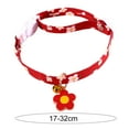 thumbnail image 5 of Mightlink Cat Collar Adjustable Quick Release Exquisite Pattern Wear Resistant Mini Bell Design Dress Up Cotton Polyester Friendly to Skin Floral Printing Pet Dog Cat Collar Pet Supplies, 5 of 6