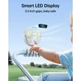 thumbnail image 5 of SWEETFULL Portable Stroller Fan with Display 4000mAh Battery Powered Mini Clip On Fan, 4-Speed Rechargeable Small Personal Cooling for Baby Car Seat Crib Travel, 5 of 7