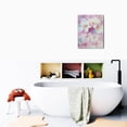 thumbnail image 6 of 12X16inch Pink Flower Canvas Wall Art Abstract Florals Watercolor Painting, Framed Artwork for Nursery, Living Room, Bedroom, Kitchen, Office - Elevate your Bathroom Décor, 6 of 7
