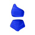 thumbnail image 4 of MSJUHEG 2 Piece Bathing Suits for Women,Tie Bikini,Ruched Two Piece Swimsuit,Plus Size Swimsuit for Women,Knot Front,Thong String 2 Piece Bikini Set,Ruffle Bikini Blue 2 2XL, 4 of 8