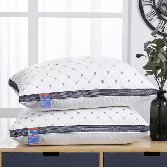 Hotel-Grade Pillow, Soft and Supportive Bed Pillow for Back, Side, and Stomach Sleepers, Made with Velvet Fabric for Ultimate Comfort