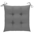 thumbnail image 3 of vidaXL Rocking Chair with Grey Cushion Solid Teak Wood, 3 of 5