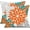 Orange, variant on Orange Flower Pillow Covers 18x18 Inch Set of 2 Fall Throw Pillows Outdoor Waterproof Decor for Living Room Sofa Patio Funiture Garden Floral Polyester Pillow Covers 002N18
