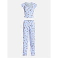 thumbnail image 4 of No Boundaries Henley Top and Pants Sleep Set, 2-Piece, Women's XS-XXL, 4 of 4