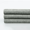 thumbnail image 5 of Rosnek Linen Shower Curtain Weighted Hem Water Repellent Textured Fabric Bathroom Curtain with Hooks, 5 of 7